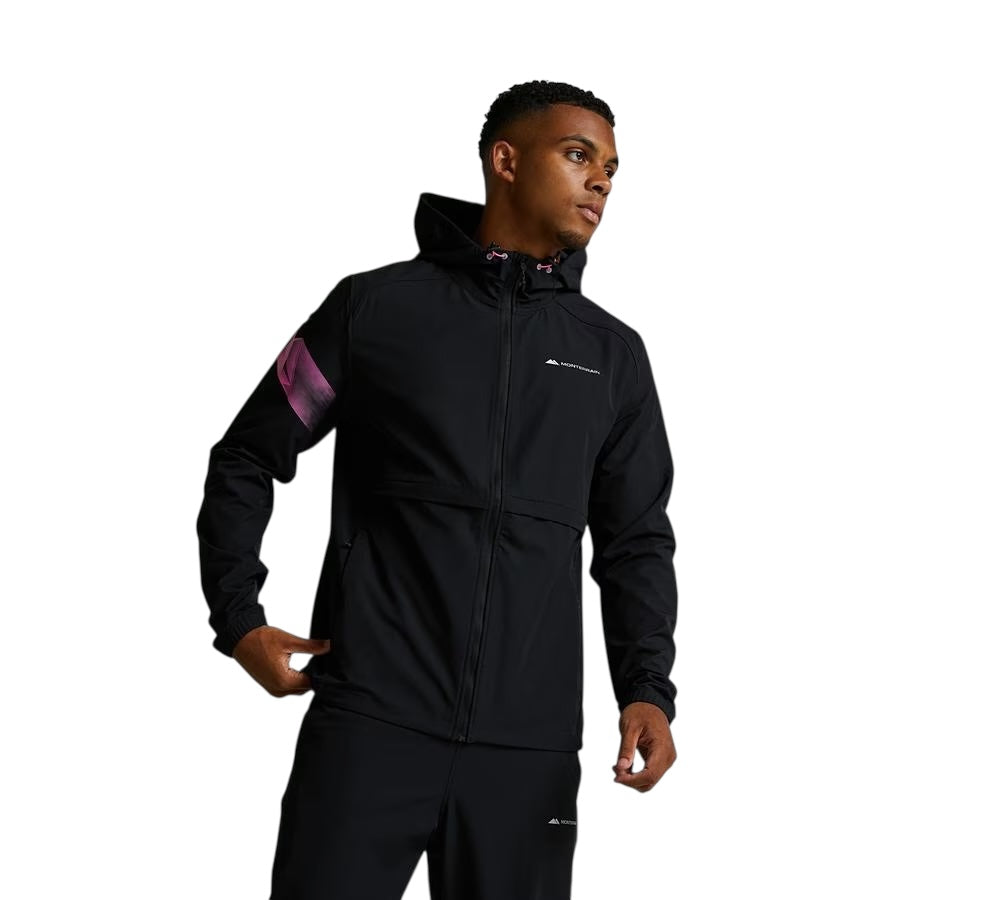 MONTERRAIN DISTANCE WOVEN HOODIE - BLACK/PINK