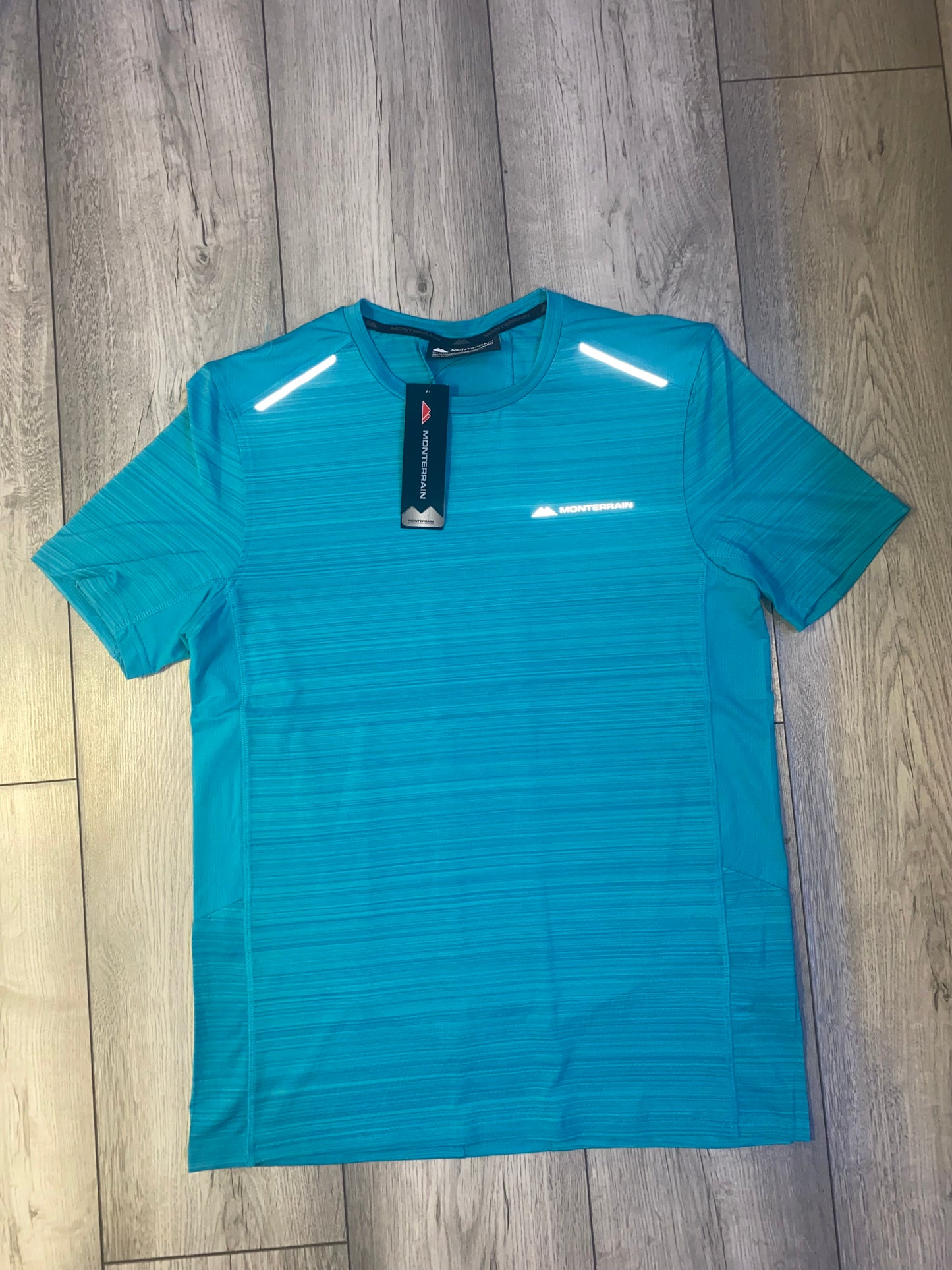 MONTERRAIN LYDER T-SHIRT - LIGHT TEAL/BLACK