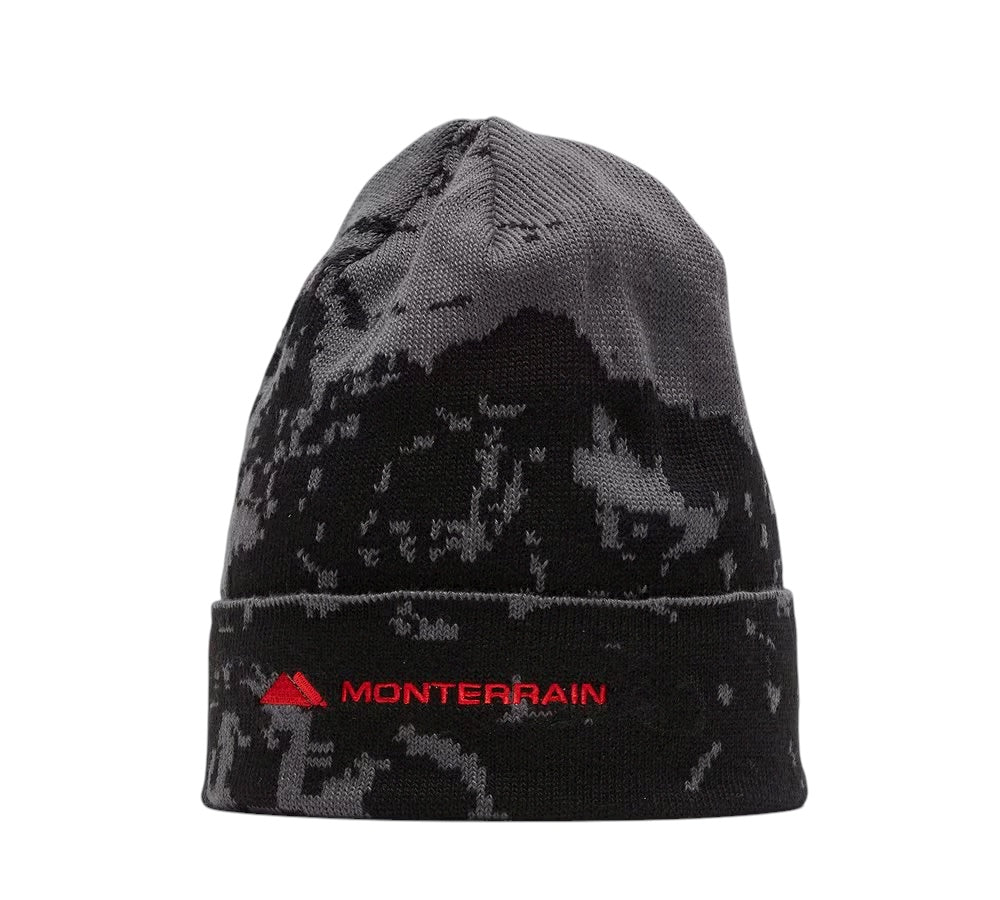 FACTION KNITTED BEANIE HAT - BLACK/RED