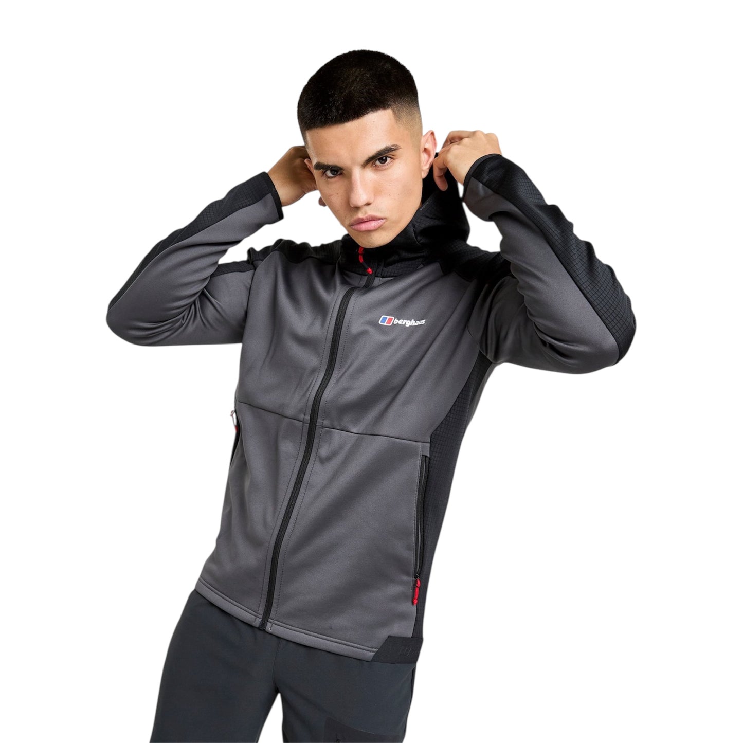 BERGHAUS SIDLEY FULL ZIP HOODIE - BLACK/GREY