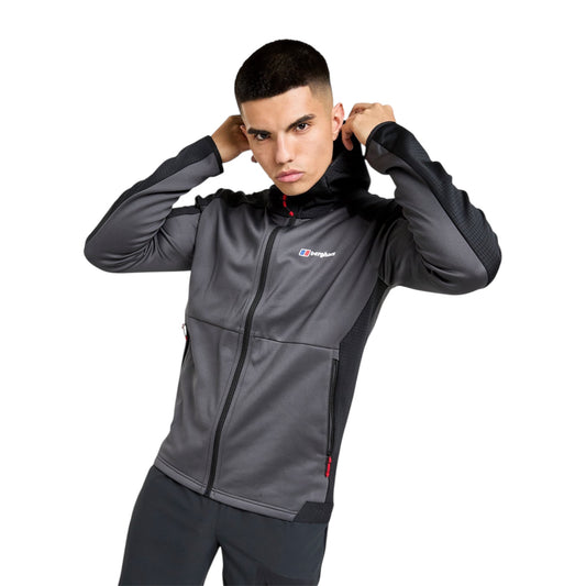 BERGHAUS SIDLEY FULL ZIP HOODIE - BLACK/GREY