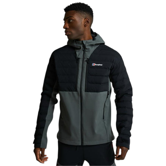 BERGHAUS THERAN HYBRID JACKET - BLACK/GREY