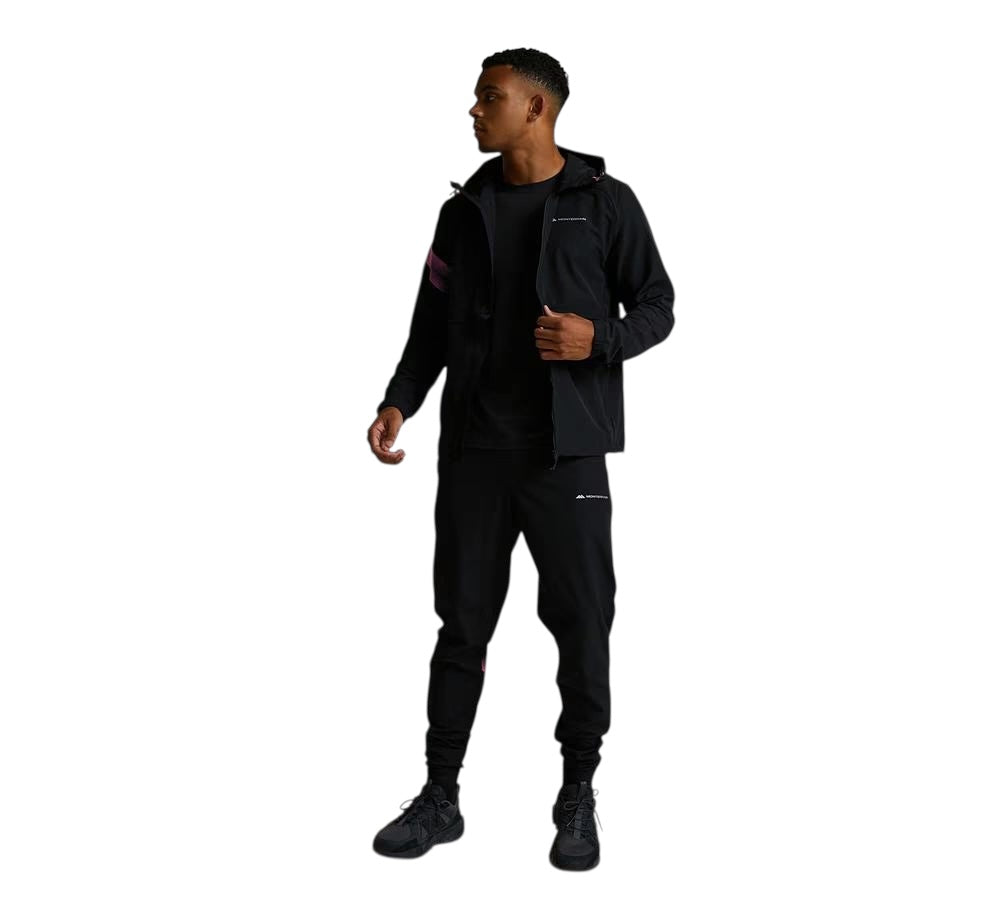 MONTERRAIN DISTANCE WOVEN HOODIE - BLACK/PINK