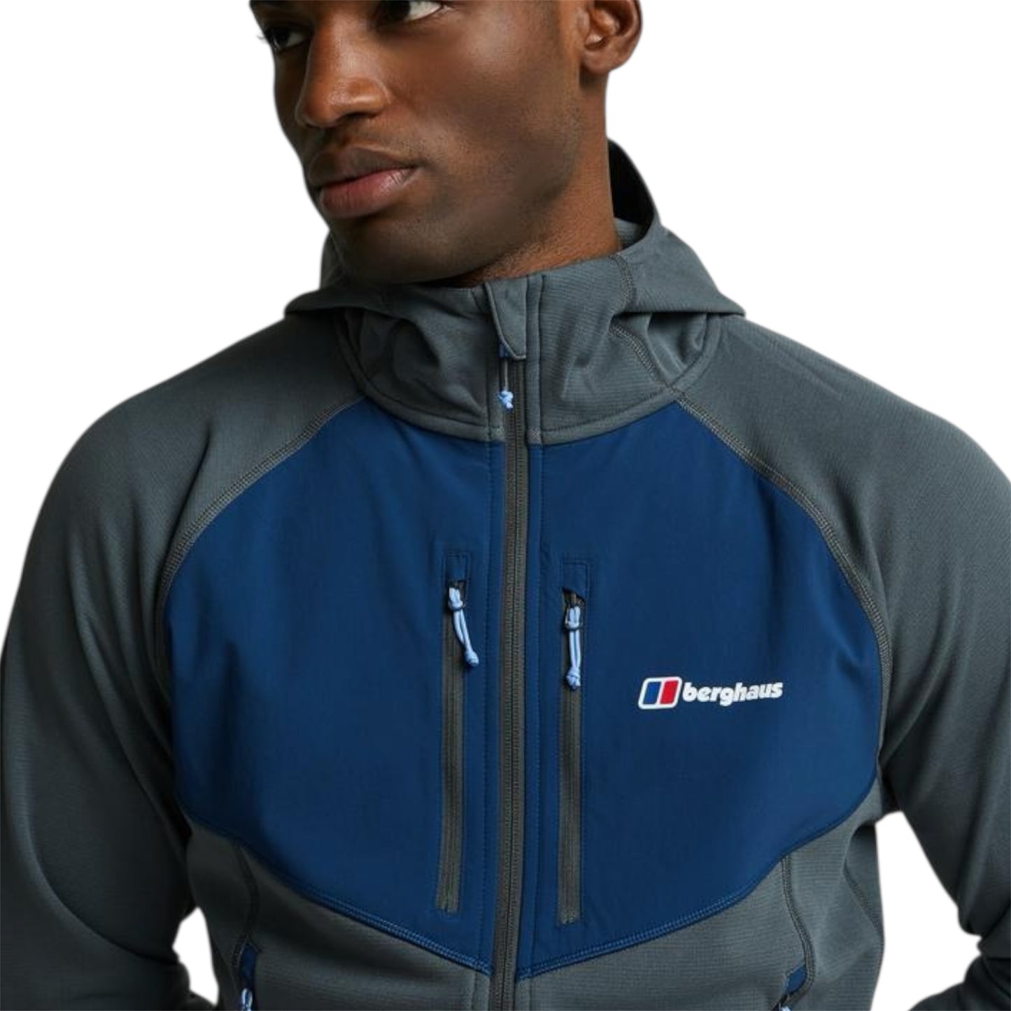 BERGHAUS CAVERN FULL ZIP HOODIE  - NAVY/GREY