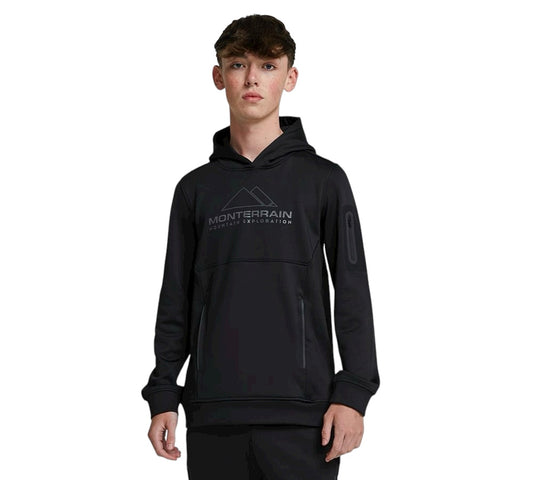 JUNIOR MONTERRAIN SWIFT OVERHEAD HOODIE - BLACK