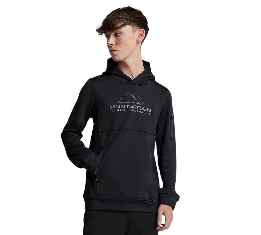 JUNIOR MONTERRAIN SWIFT OVERHEAD HOODIE - BLACK