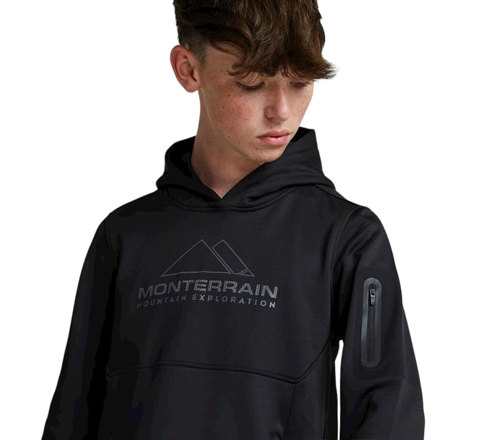 JUNIOR MONTERRAIN SWIFT OVERHEAD HOODIE - BLACK