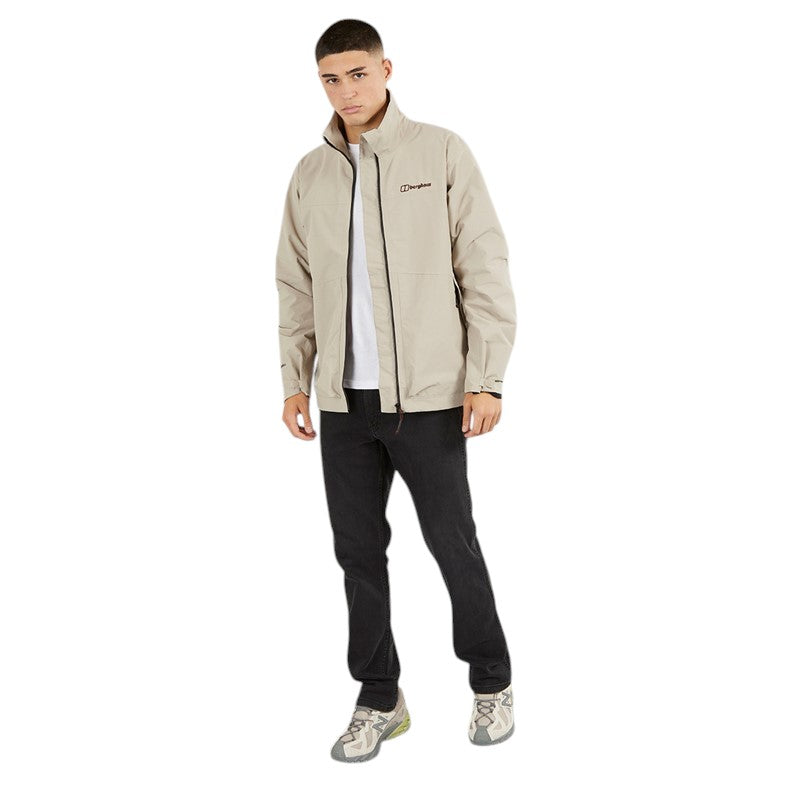 BERGHAUS MENS WOODWALK WATERPROOF JACKET - LIGHT GREY