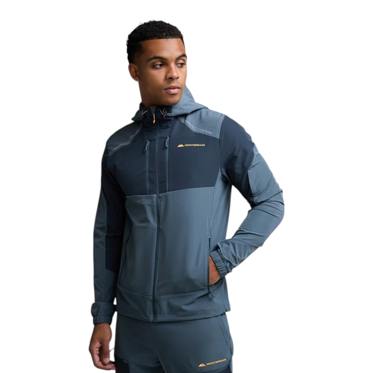 MONTERRAIN ORBIT WOVEN RUNNING HOODIE - BLUE