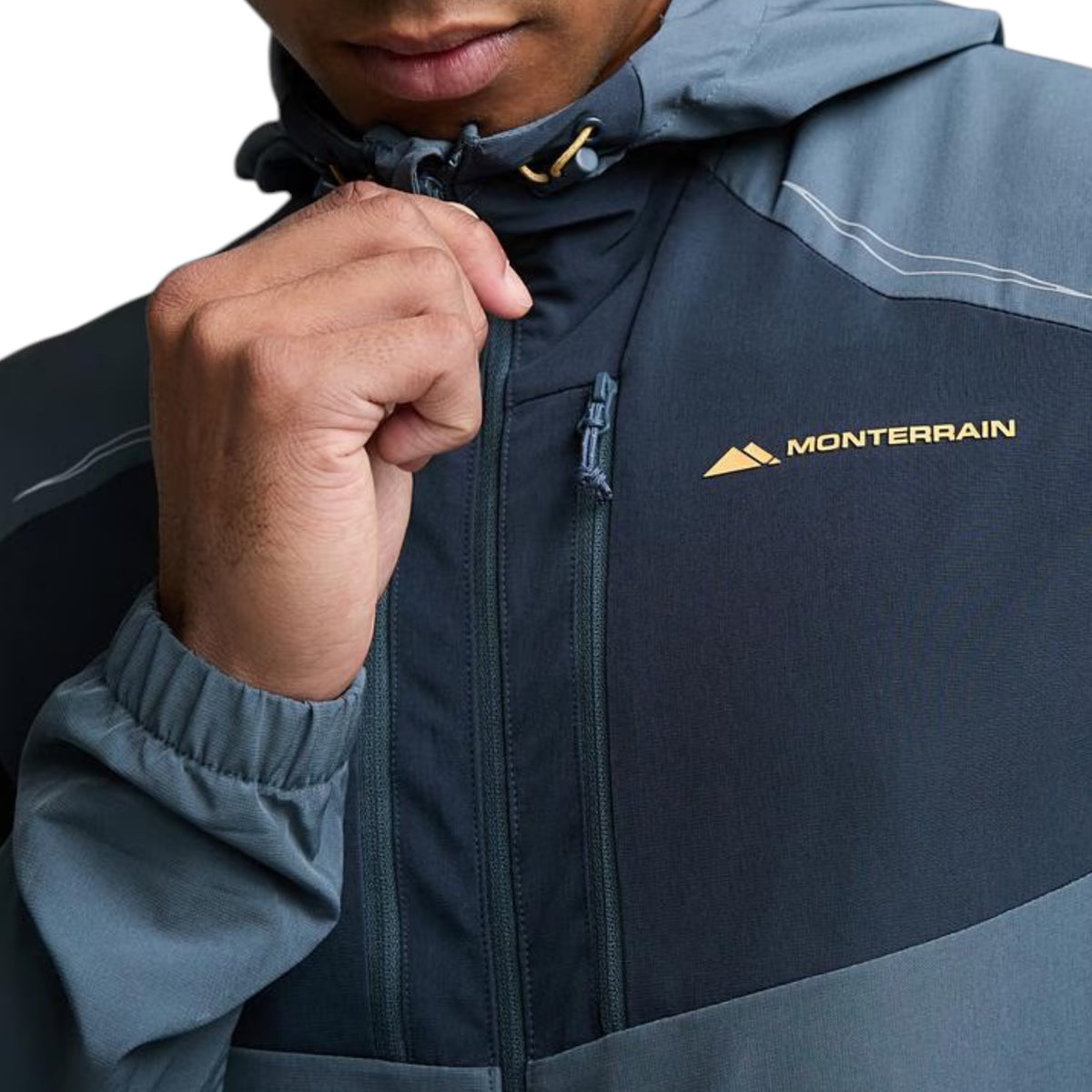 MONTERRAIN ORBIT WOVEN RUNNING HOODIE - BLUE